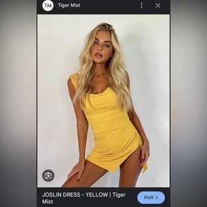 Tiger Mist Dresses | NWT Tiger Mist Joslin Mini Dress | Color: Yellow | Size: XS